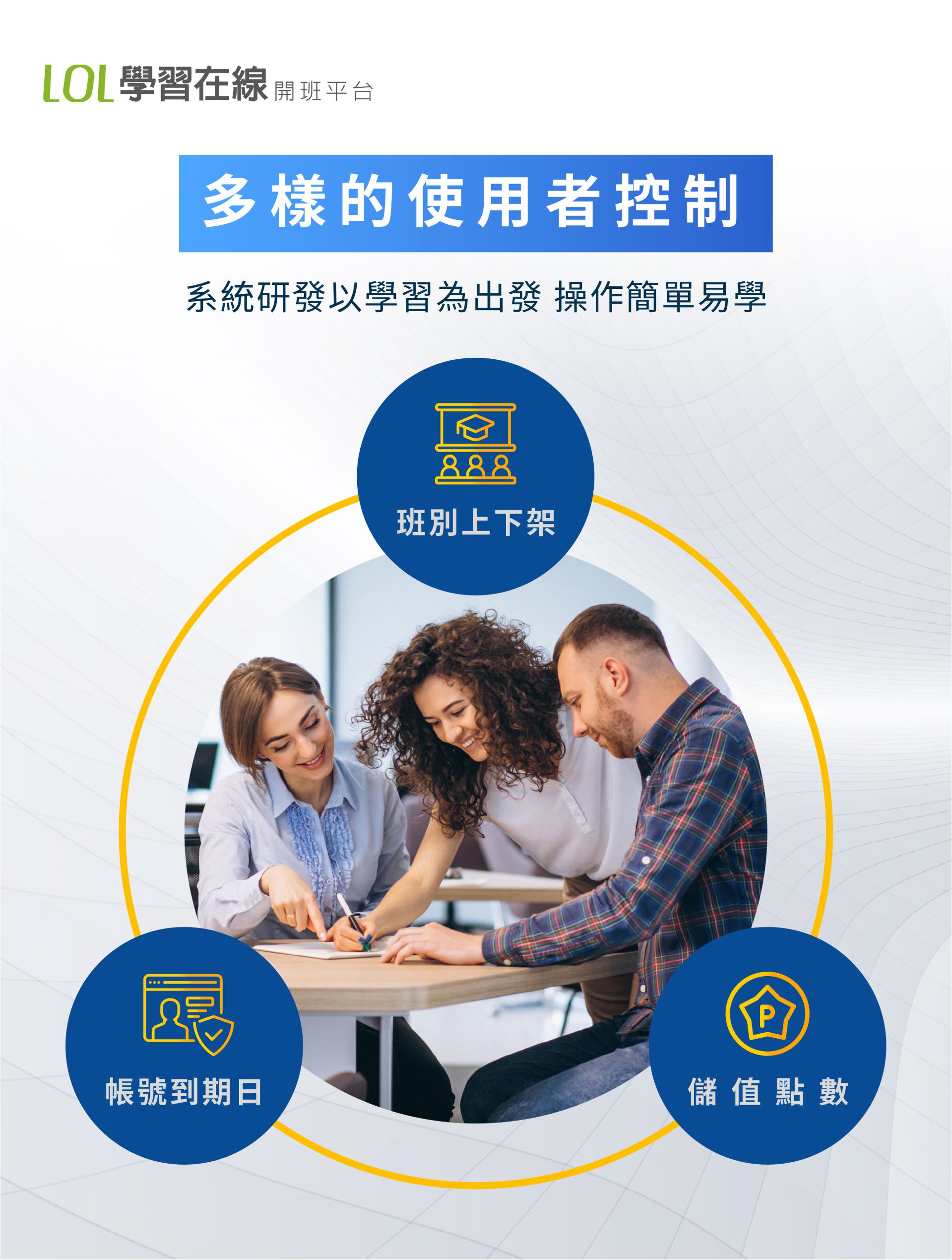 LOL学习在线开班平台拥有多样的用户控制