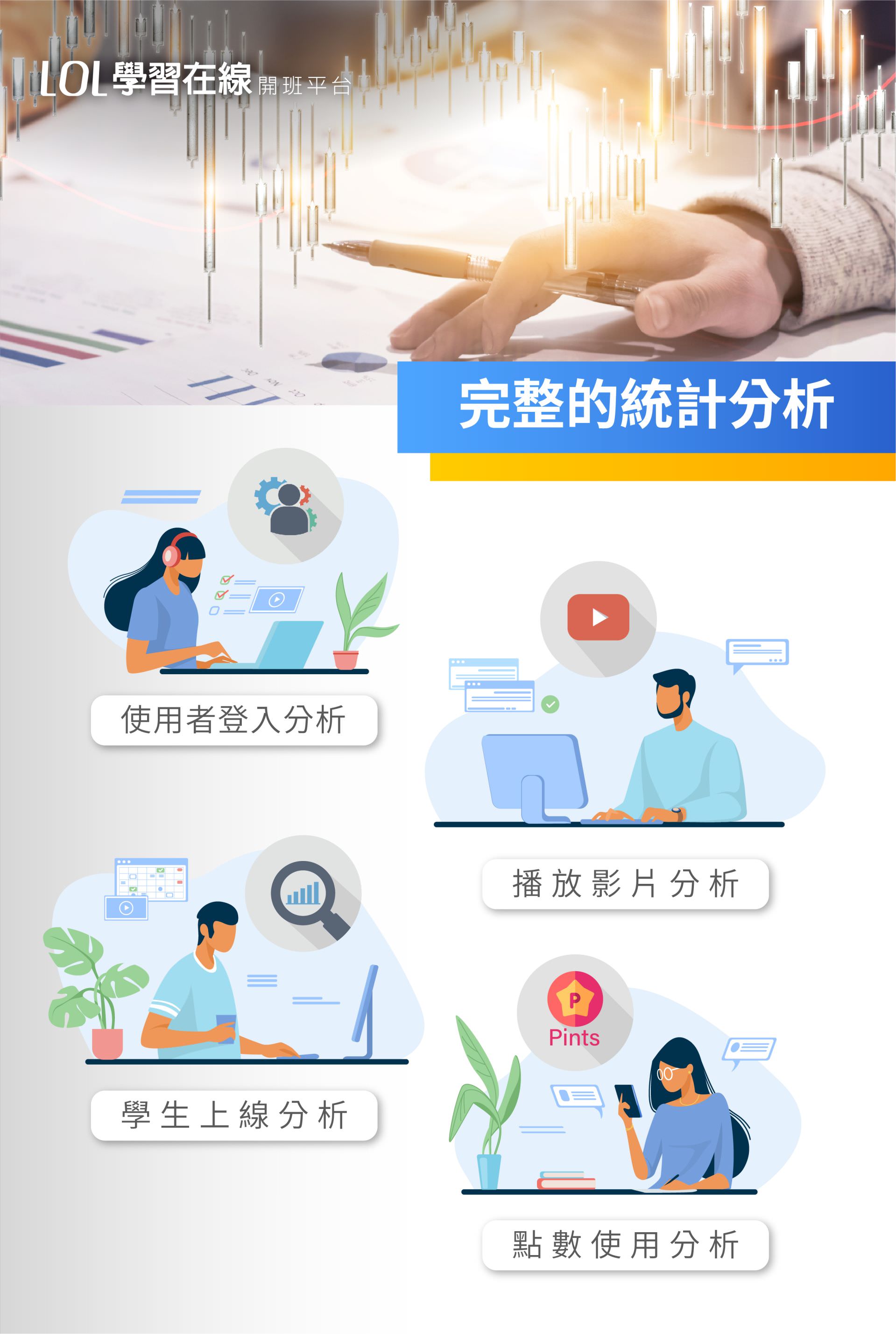 LOL学习在线开班平台拥有完整的统计分析